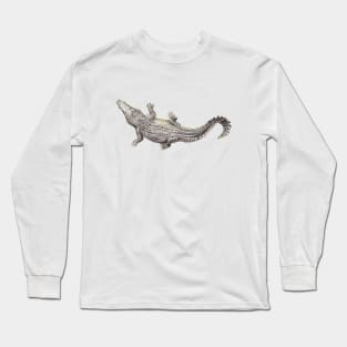 Watercolor Crocodile Long Sleeve T-Shirt